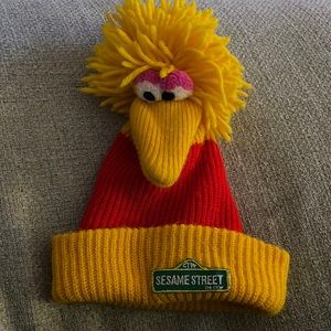 Vintage Sesame Street kids Big Bird winter hat.